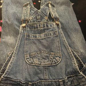 Gap girls distressed overalls
